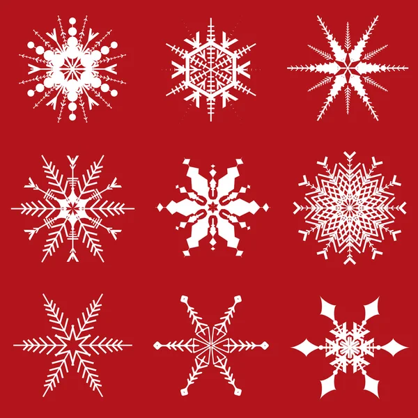 Weihnachten Schneeflocken Designs — Stockvektor