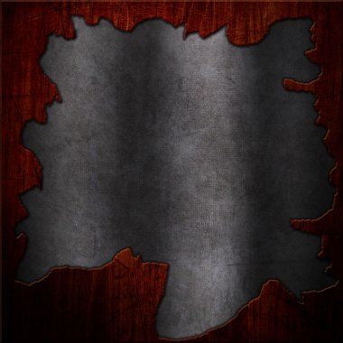 Grunge ahşap ve metal arka plan