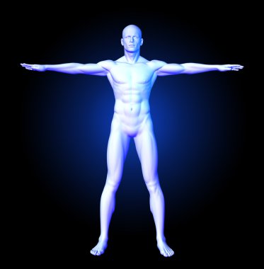 Tıp adamı ayakta poz