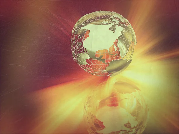 Globo abstrato com efeito vintage retro — Fotografia de Stock