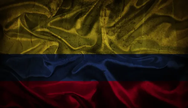 Grunge Bandeira colombiana fundo — Fotografia de Stock