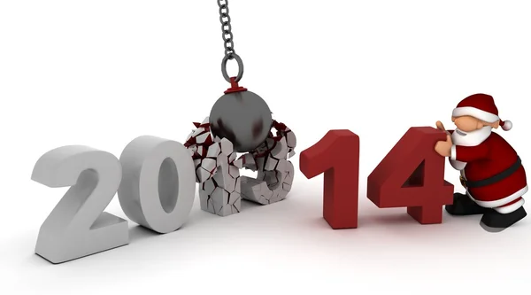 2014-es új évet rombolás ball — Stock Fotó