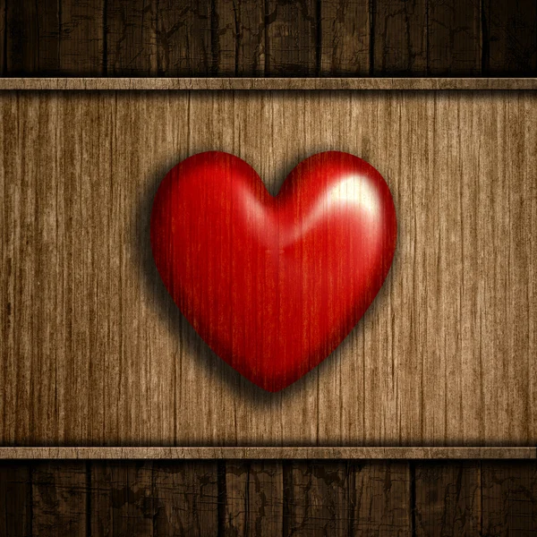 Grunge wood heart background — Stock Photo, Image