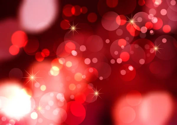 Weihnachten Hintergrund Mit Bokeh Lichter Und Sterne — Stockvektor