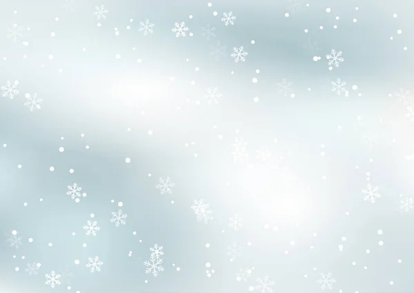 Fond Noël Avec Chute Flocons Neige Design — Image vectorielle