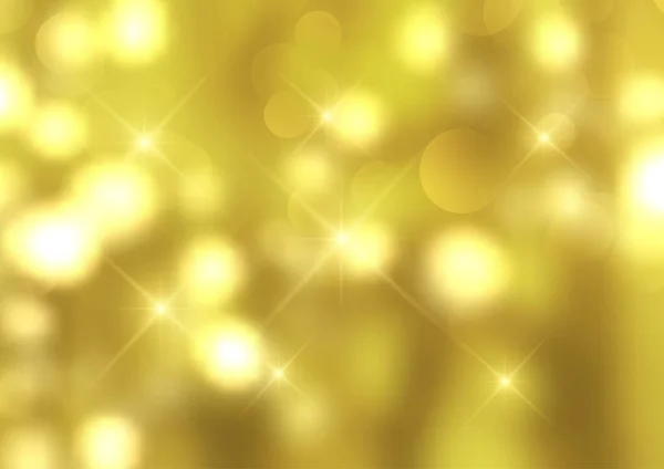 Kerst Achtergrond Met Gouden Lichten Bokeh Lichten — Stockvector