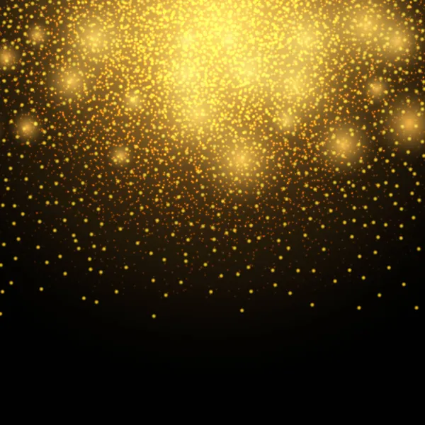 Christmas Background Golden Sparkling Lights — Stock Vector