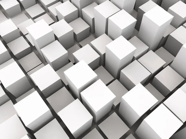 Render Monochrome Background Extruding Cubes — Stock Photo, Image