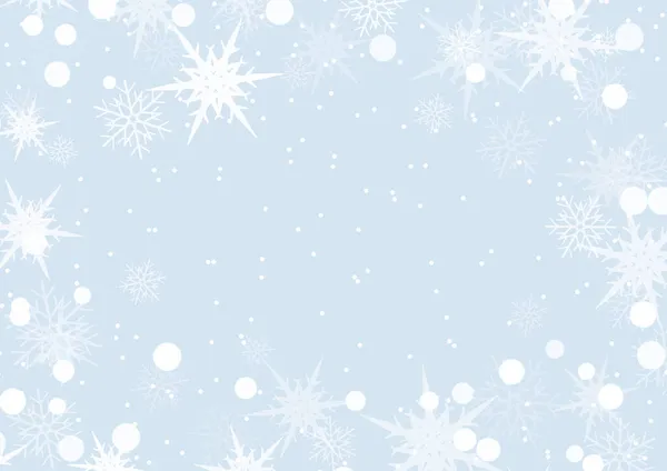 Fondo Decorativo Navidad Con Borde Copo Nieve — Vector de stock