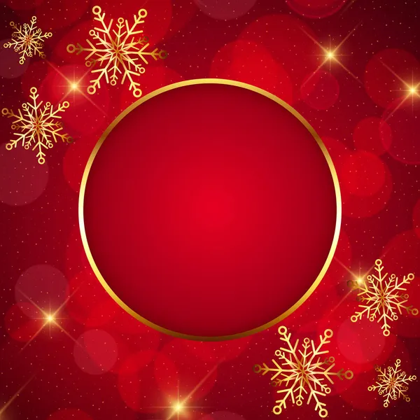 Elegant Red Gold Christmas Background Space Text — Stock Vector