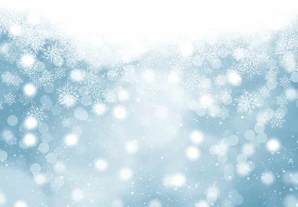 Weihnachten Hintergrund Mit Fallenden Schneeflocken Design — Stockfoto