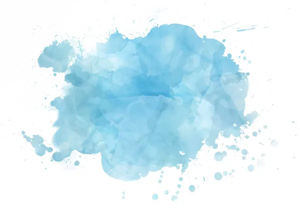Abstraktní Akvarel Skvrna Textura Modrých Barvách — Stockový vektor