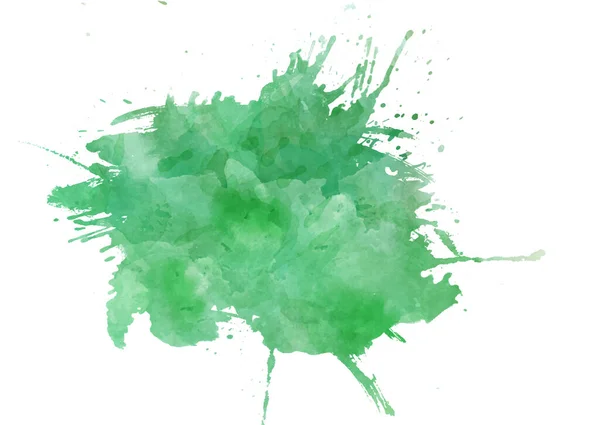 Akvarellfärgad Textur Gröna Färger 0211 — Stock vektor
