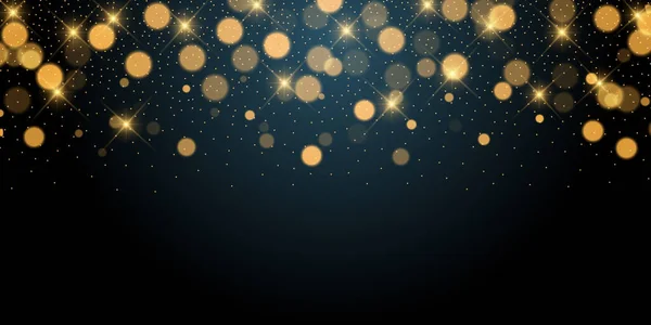 Fondo Navidad Brillante Diseño Luces Bokeh — Vector de stock