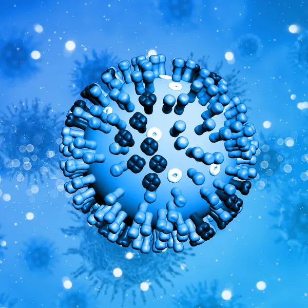 Rendu Fond Médical Avec Virus Grippe — Photo
