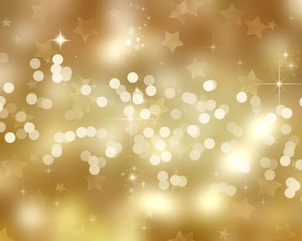 Fundo Natal Com Luzes Bokeh Design Estrelas — Fotografia de Stock