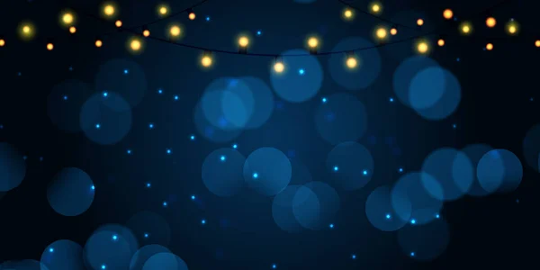 Conception Élégante Bannière Lumières Noël — Image vectorielle
