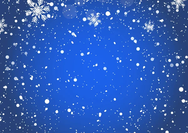 Kerst Achtergrond Met Sneeuwvlok Ontwerp — Stockvector