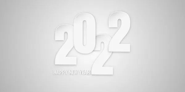 有几何背景剪纸样式的新年快乐横幅 — 图库矢量图片