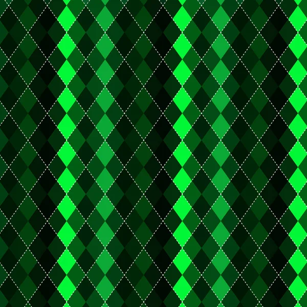 Vánoční Argyle Vzor Odstínech Zelené — Stockový vektor