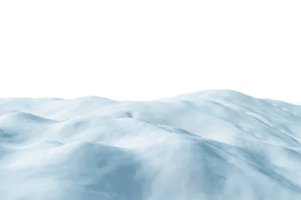 Визуализация Снега Белом Фоне — стоковое фото