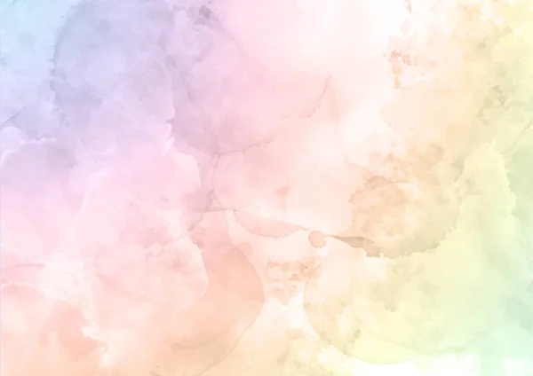 Pastel Regenboog Gekleurde Aquarel Textuur Achtergrond — Stockvector