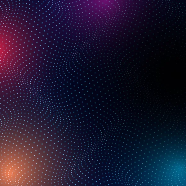 Fondo Techno Abstracto Con Partículas Digitales Que Fluyen — Archivo Imágenes Vectoriales