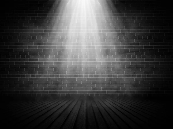 Vykreslení Grunge Místnosti Kouřovou Atmosférou Reflektorem — Stock fotografie