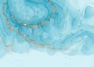 Alkol arkaplanını altın parıltılı elementlerle boyamış.