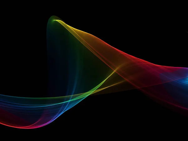 Абстрактний Дизайн Різнокольорових Хвиль — стокове фото