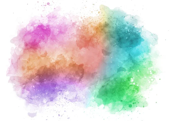 Aquarelle Détaillée Colorée Éclaboussure Fond — Image vectorielle