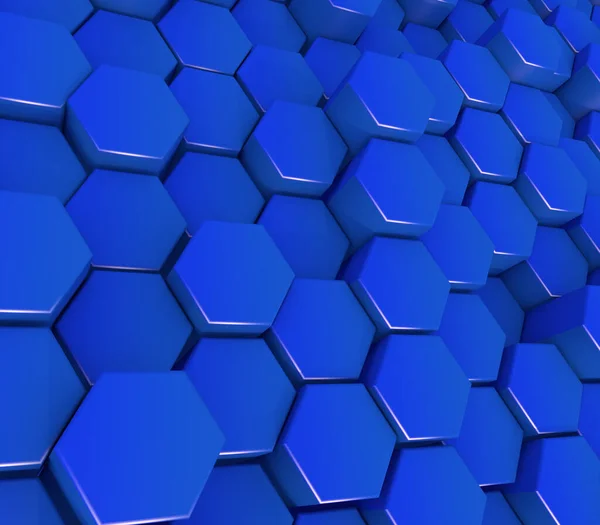 Render Abstract Background Wall Extruding Hexagons — Stock Photo, Image