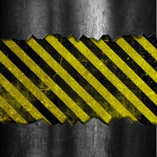 Grunge Metal Background Yellow Black Striped Design — Stock Photo, Image