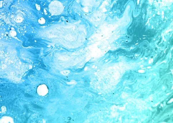 Hand Painted Decorative Ocean Themed Fluid Art Design — стоковый вектор