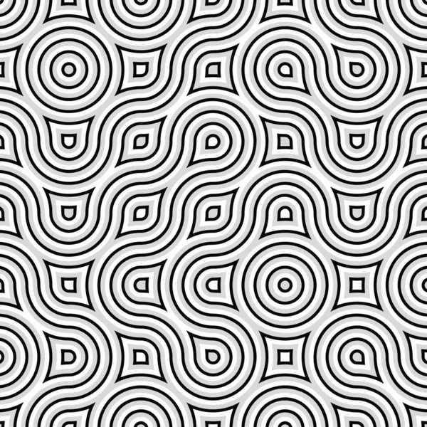 Monochrome Background Retro Pattern Design — Stock Vector