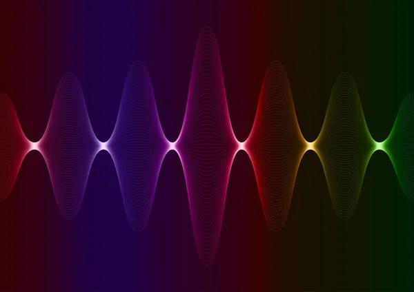 Colourful Abstract Soundwaves Background Design — Archivo Imágenes Vectoriales