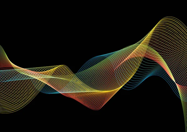 Fond Abstrait Avec Design Lignes Fluides — Image vectorielle