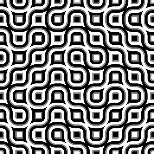 Fond Abstrait Avec Motif Rétro Noir Blanc — Image vectorielle