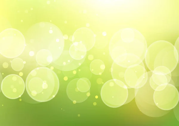 Elegante Groene Bokeh Lichten Achtergrond Ontwerp — Stockvector