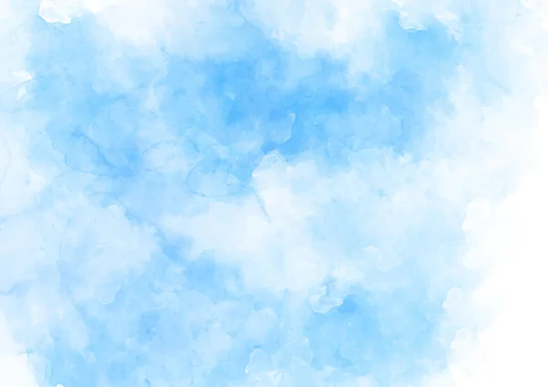 Decorative Hand Painted Blue Watercolour Background — ストックベクタ