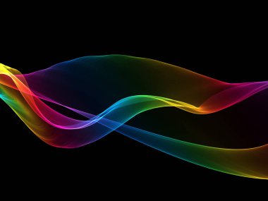 Gökkuşağı renkli dalgalar soyut arkaplan
