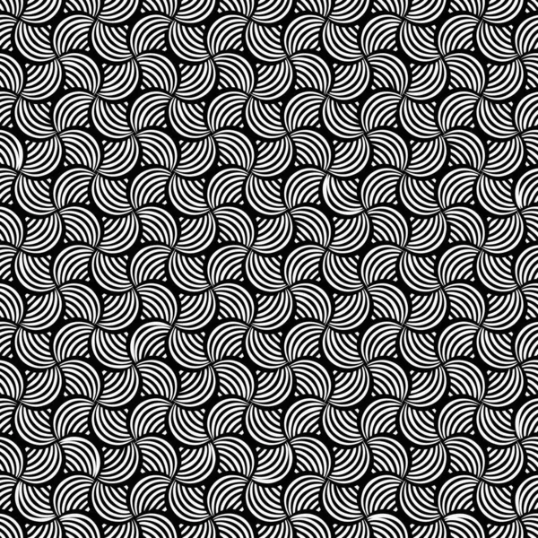 Retro Styled Abstract Pattern Background Black White — Vector de stock