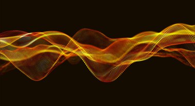 Dijital akış dalgalarının 3B görüntüleme - veri iletişim kavramı