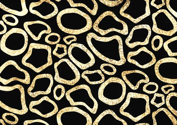 Elegant Glittery Gold Animal Pattern Design Background — 图库矢量图片