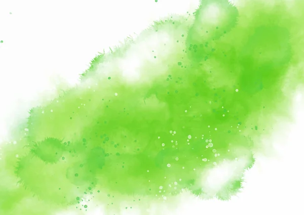 Hand Painted Detailed Green Watercolour Texture Background — 스톡 벡터