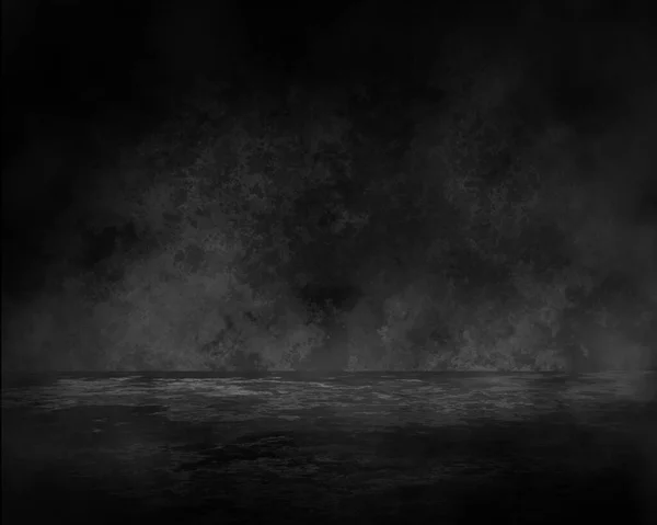 Render Grunge Style Dark Interior Smoke Effect — Stockfoto