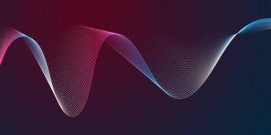 Abstract banner with flowing waves design