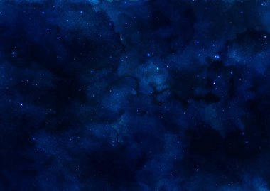 Hand painted detailed watercolour night sky background 