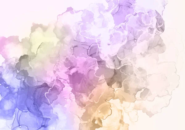 Hand Painted Detailed Watercolour Background Pastel Colours — Stok Vektör