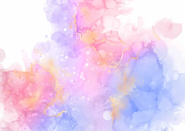 Pastel Colour Hand Painted Alcohol Ink Design — Vetor de Stock